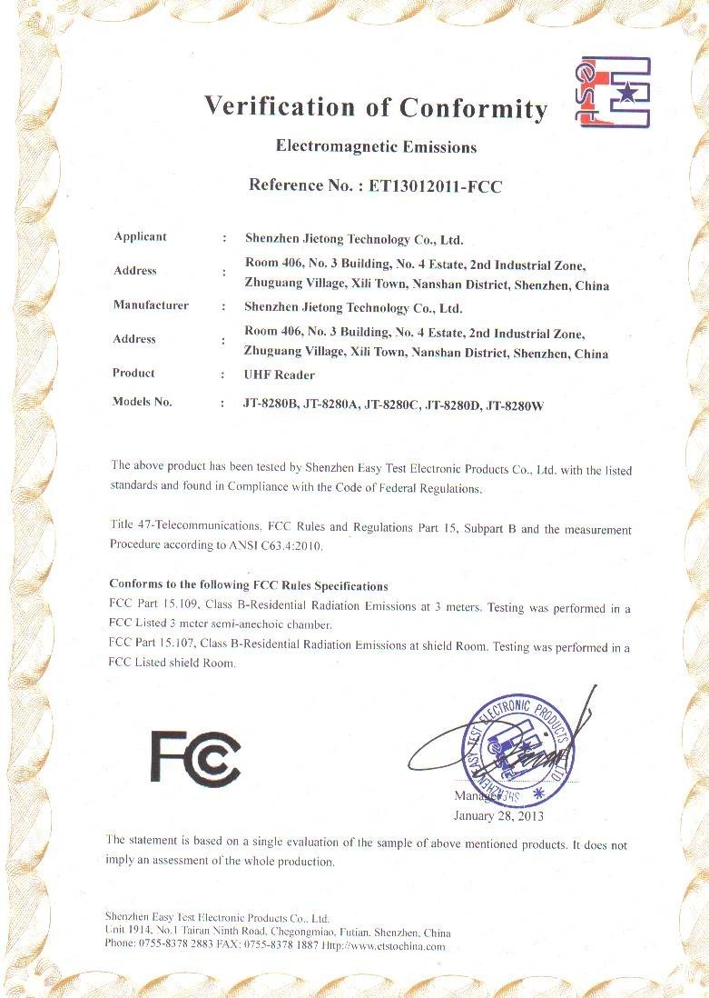 Certificazione FCC