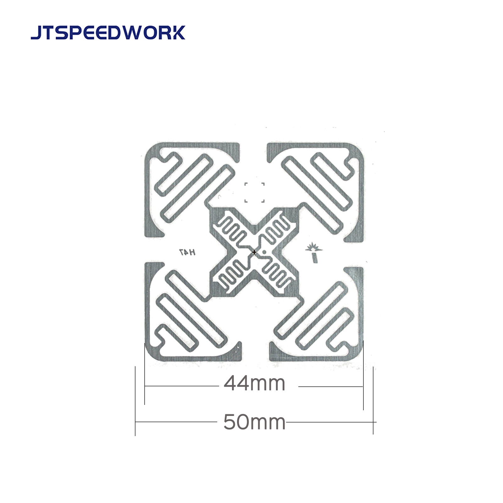Etichetta adesiva JT-IH47 50 * 50mm UHF RFID 860-960 MHz UCODE 9