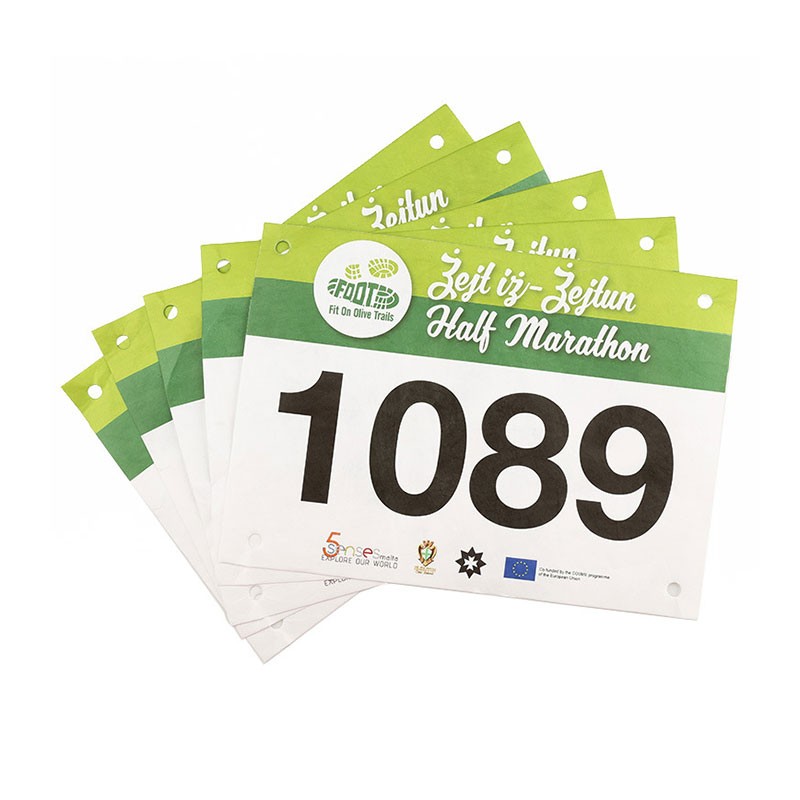 JT-240190 Tag RFID impermeabile Tyvek per gare di maratona 902-928 MHz