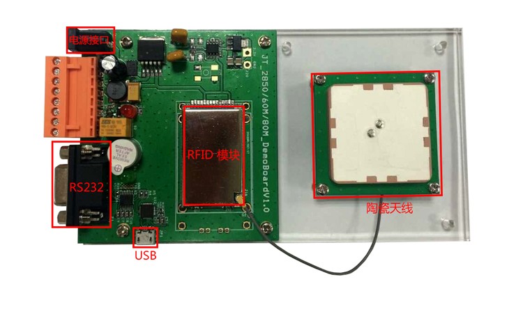 Modulo RFID UHF di piccole dimensioni 0-100CM ISO18000 6C per PDA 41x25MM