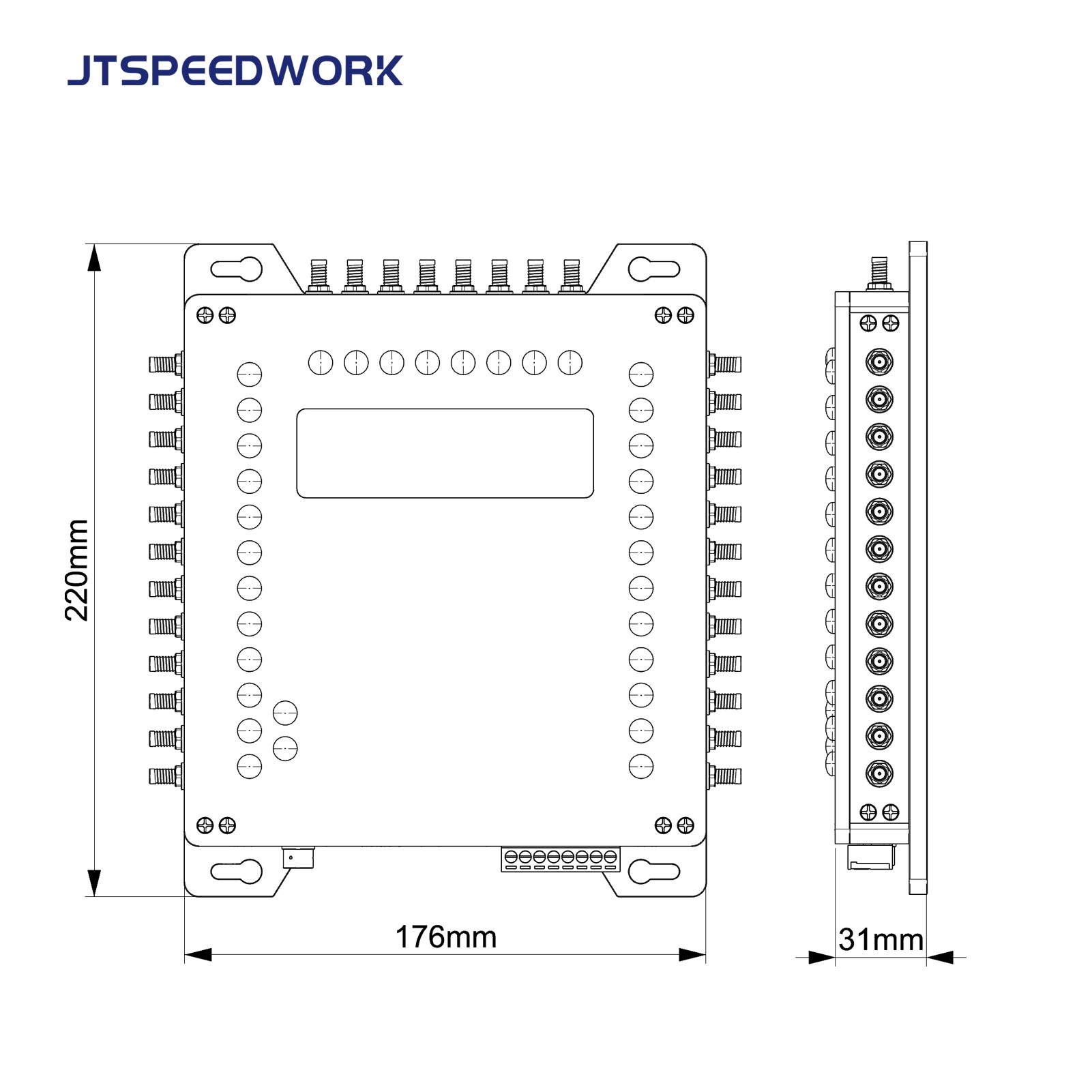 Lettore RFID fisso UHF a 32 porte JT-932 Impinj R2000 ad alta sensibilità ISO18000-6C