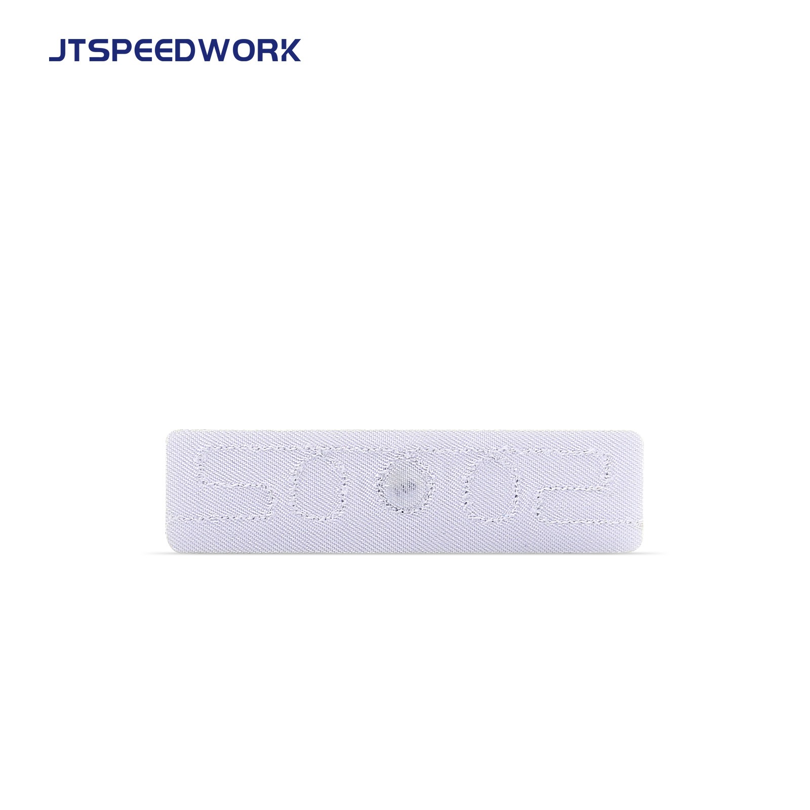 JT-F5815 Etichetta RFID lavabile per tessuti UHF da 58*15 mm, 860-960 MHz, per applicazioni tessili e lavanderia.