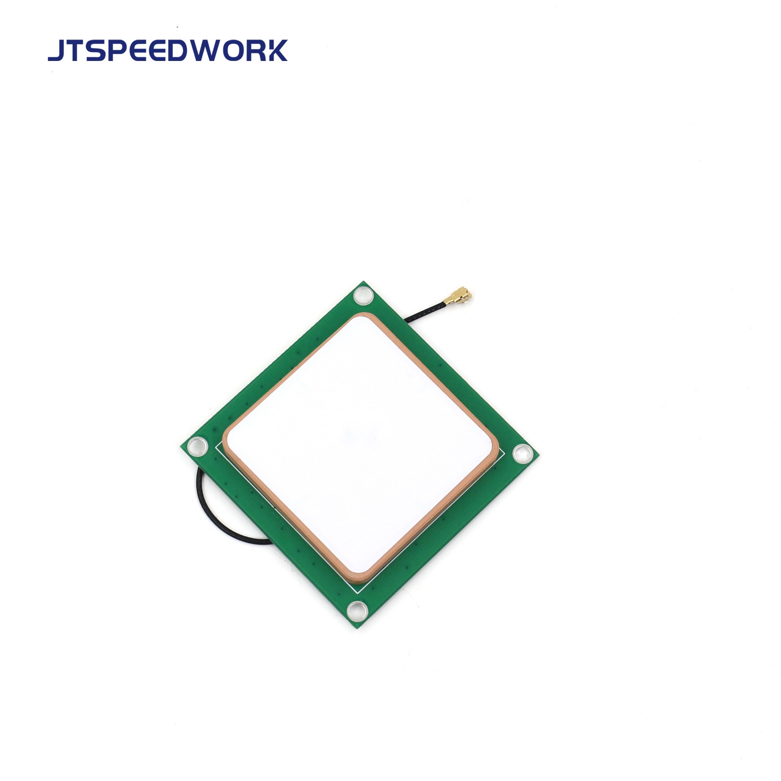 Antenna ceramica RFID UHF JT-T0036 da 3 dBi, 36*36 mm, 865-868/902-928 MHz, polarizzazione circolare destra (RHCP) per PDA.