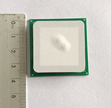 Antenna ceramica RFID UHF JT-T0036 da 3 dBi, 36*36 mm, 865-868/902-928 MHz, polarizzazione circolare destra (RHCP) per PDA.