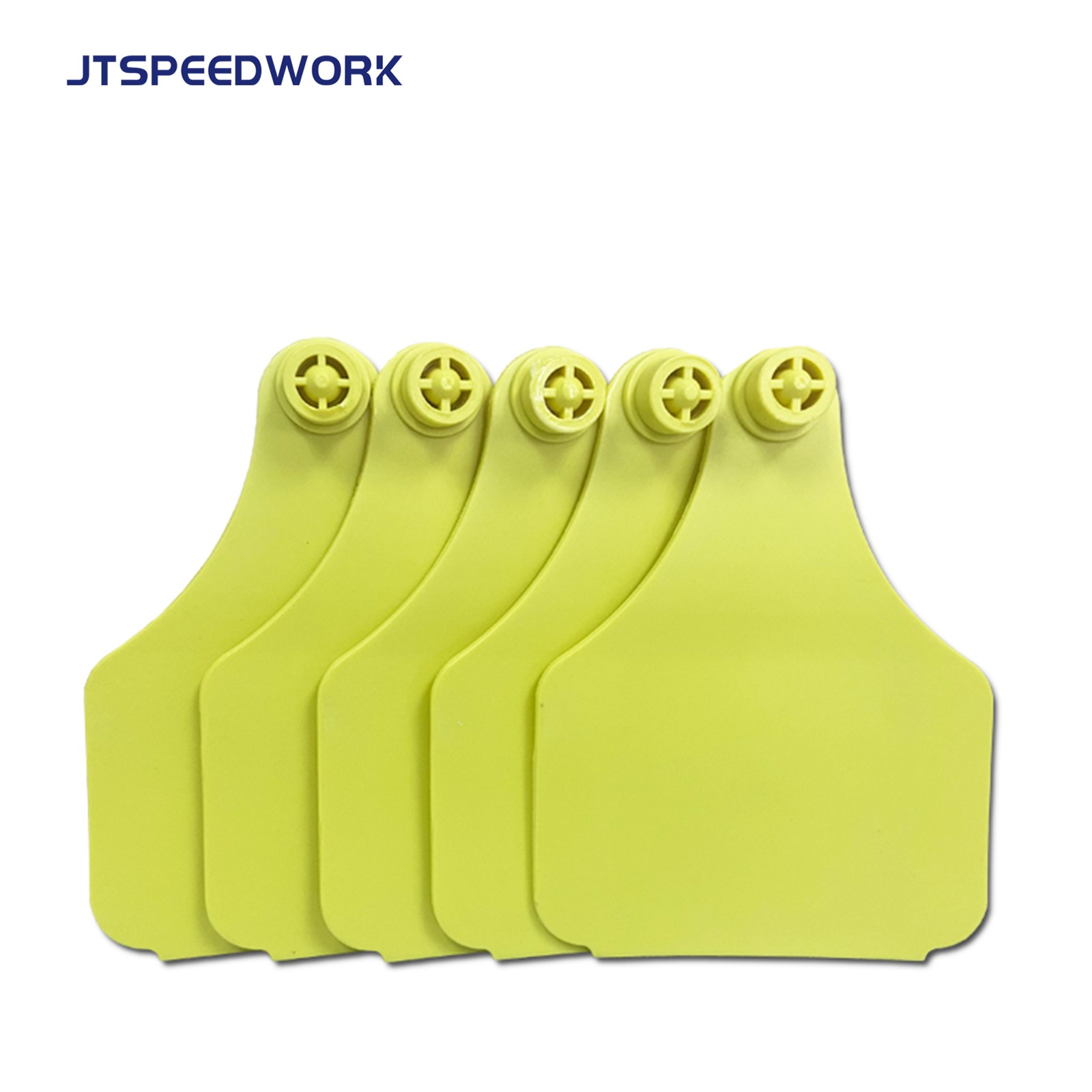 JT-E10080 Etichetta auricolare per animali da allevamento UHF RFID 100*75 mm per la gestione del bestiame.