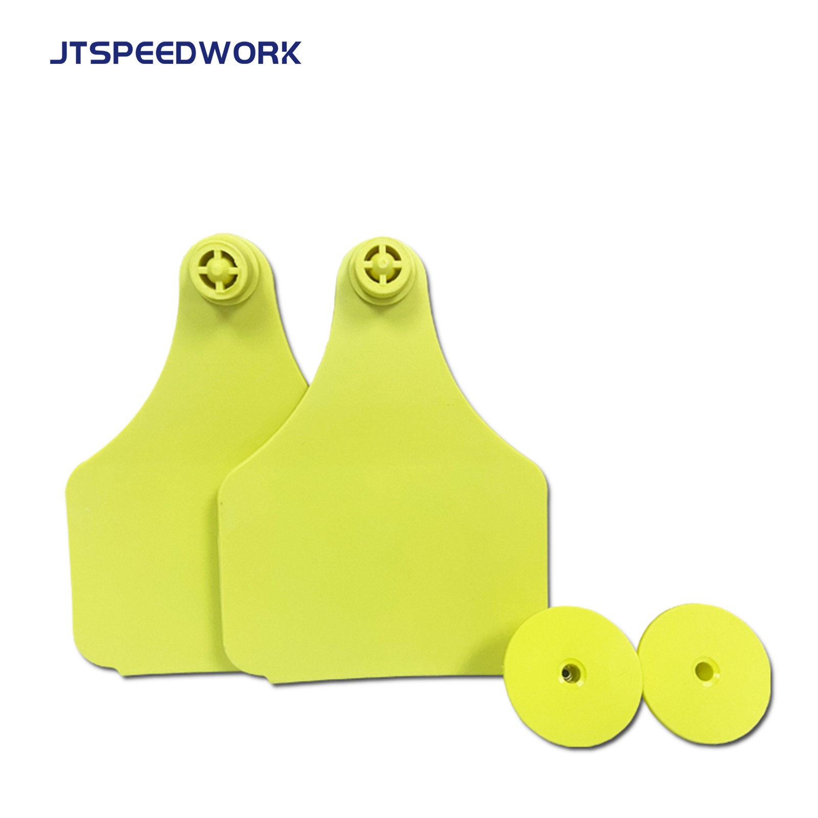 JT-E10080 Etichetta auricolare per animali da allevamento UHF RFID 100*75 mm per la gestione del bestiame.