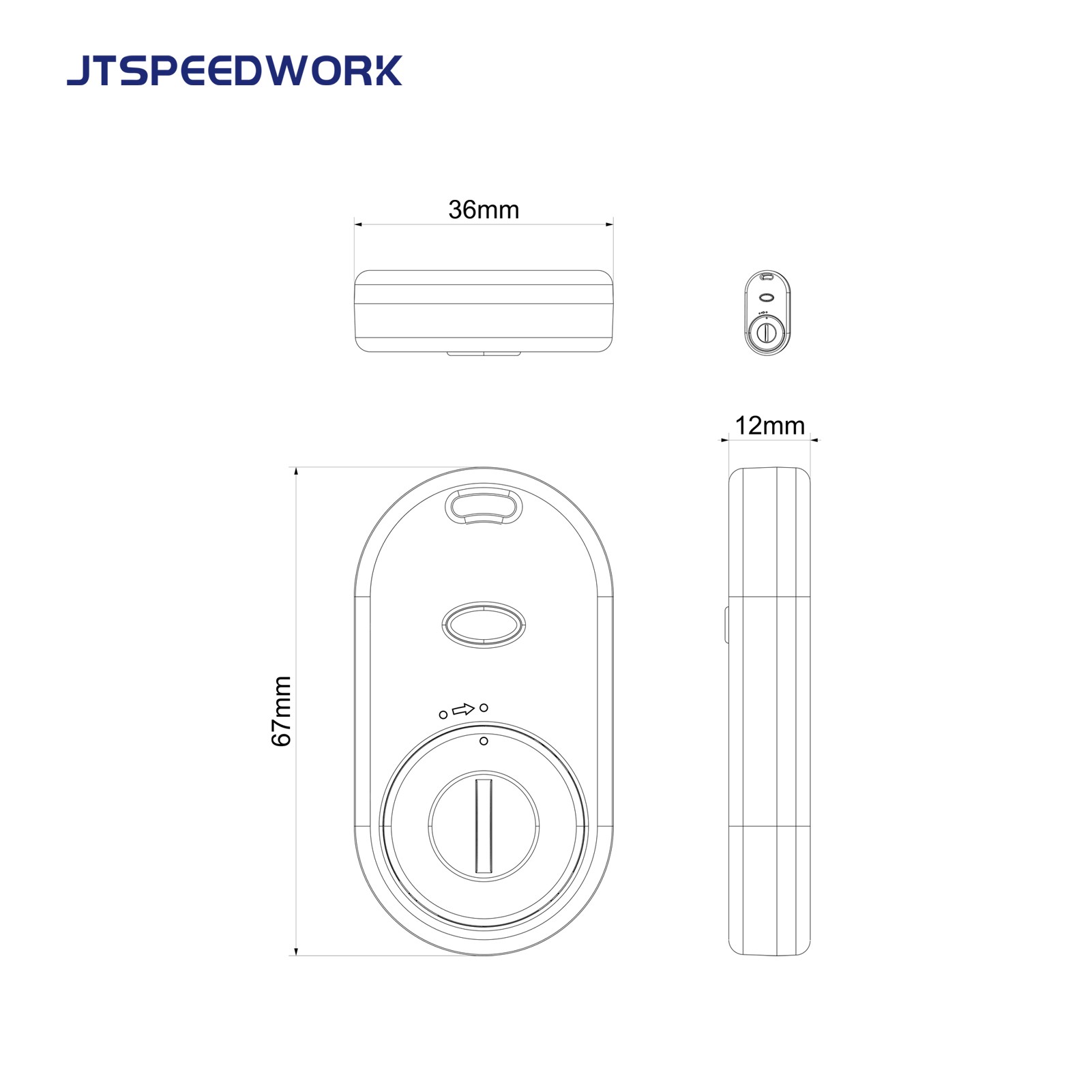 JT-T2483 Tag RFID attivo acusto-ottico a 2,4 GHz con luce e suono