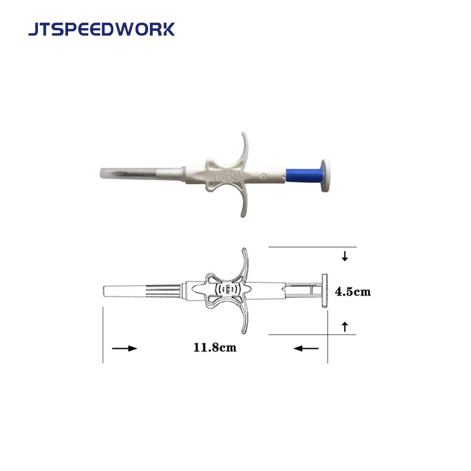 JT-A002 Chip RFID per l'identificazione di animali domestici, microchip per il tracciamento, etichette iniettabili a 134,2 kHz, impiantabili con ago monouso.