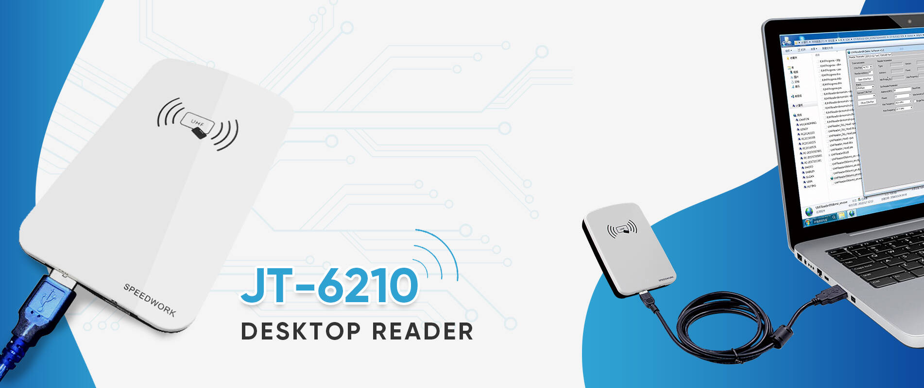 Lettore/scrittore USB da tavolo RFID UHF