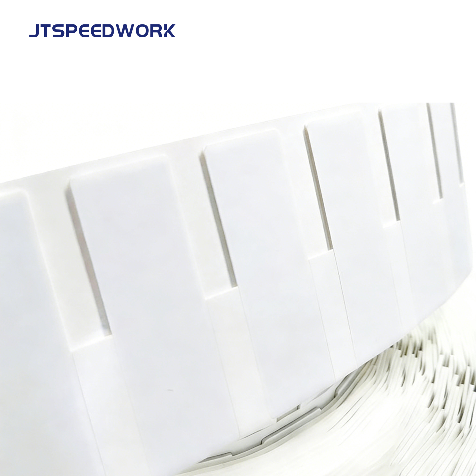 Etichetta flessibile antimanomissione RFID UHF JT-K7025 da 70*25*1,26 mm, 860-960 MHz, per superfici metalliche, con chip Impinj Monza R6-P.