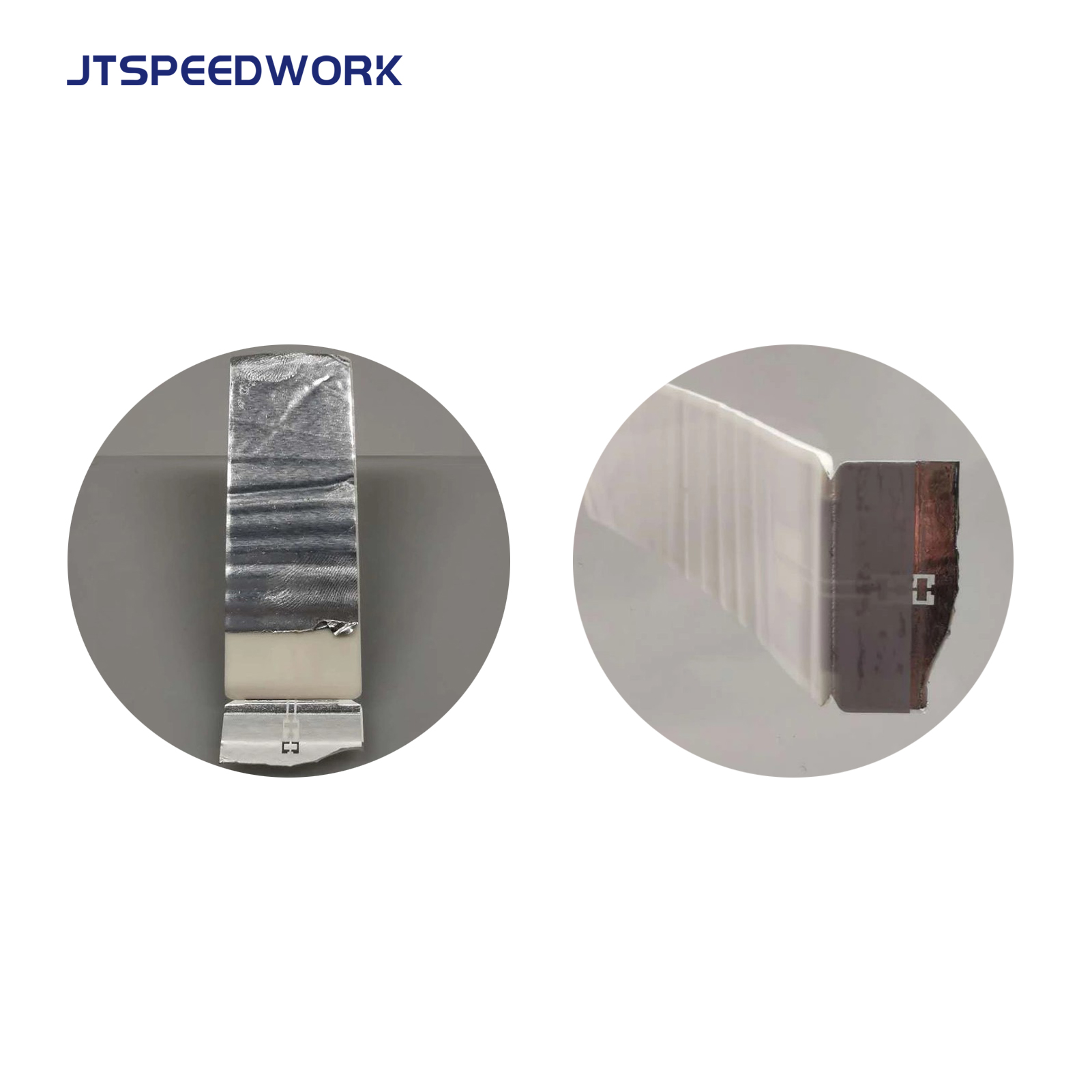 Etichetta flessibile antimanomissione RFID UHF JT-K7025 da 70*25*1,26 mm, 860-960 MHz, per superfici metalliche, con chip Impinj Monza R6-P.
